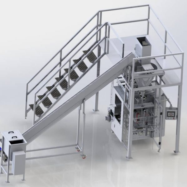 Curd Filling Line with Auger Mixer